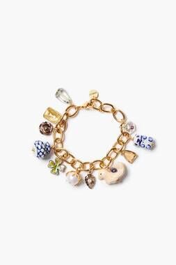 NEW CHAN LUU women's delft charm bracelet in gold